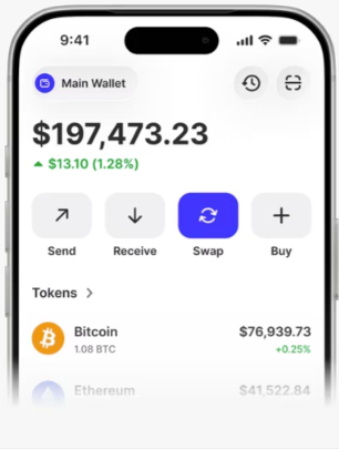 VirtualWallet ana cüzdan ekranı
